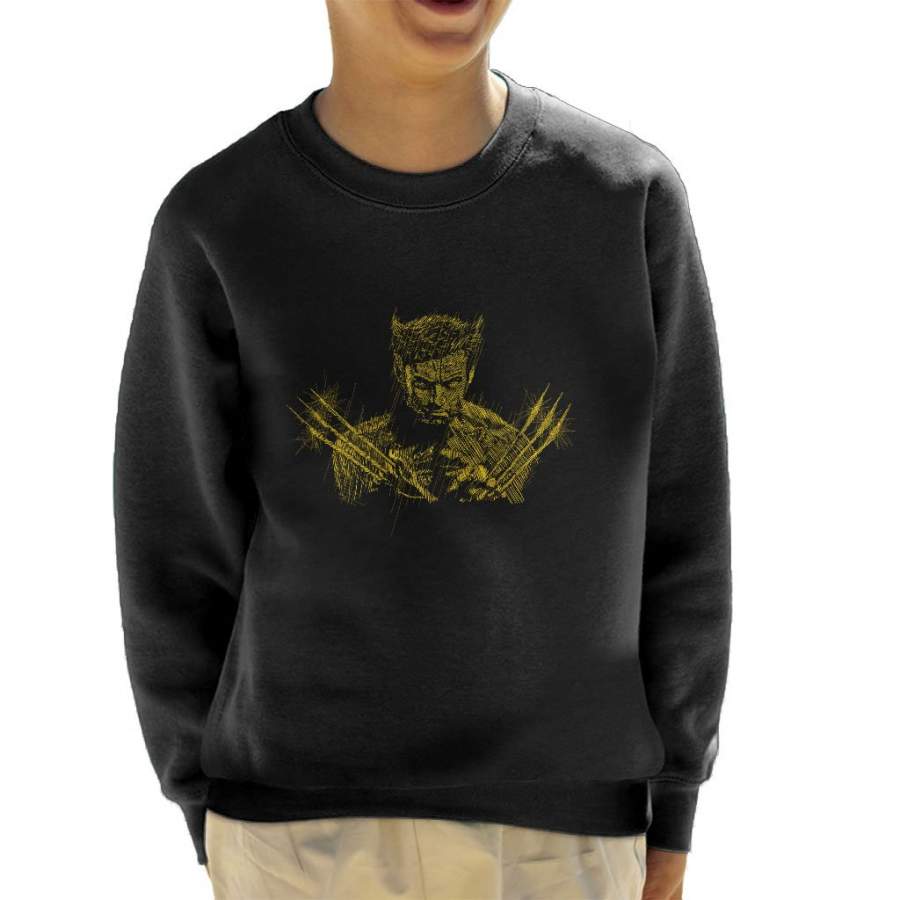 X Men Logan Sketch Kid’s Sweatshirt