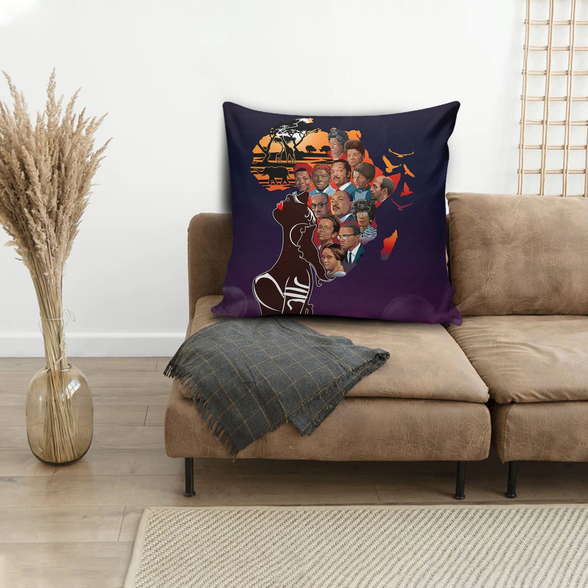 Afrocentric Throw Pillows I’M Proud Of My African Roots Square Throw Pillow African Print Accent Pillows