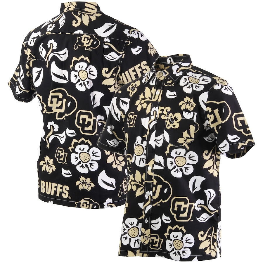 Colorado Buffaloes Black Floral Hawaii Shirt Ha17036