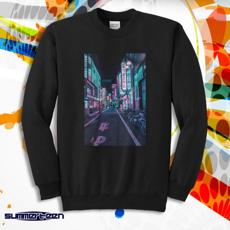 Neon Wonderland Called Tokyo Poster Men’s Sweatshirt