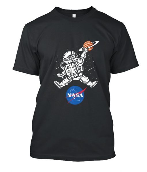 Astronaut Basketball Jump Nasa Pullover RS T Shirt