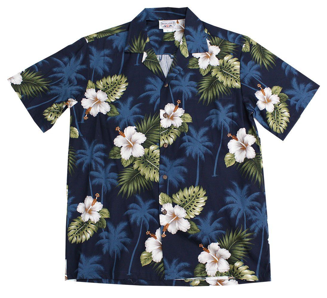 Kilauea Hibiscus Navy Hawaii Shirt Ha52706