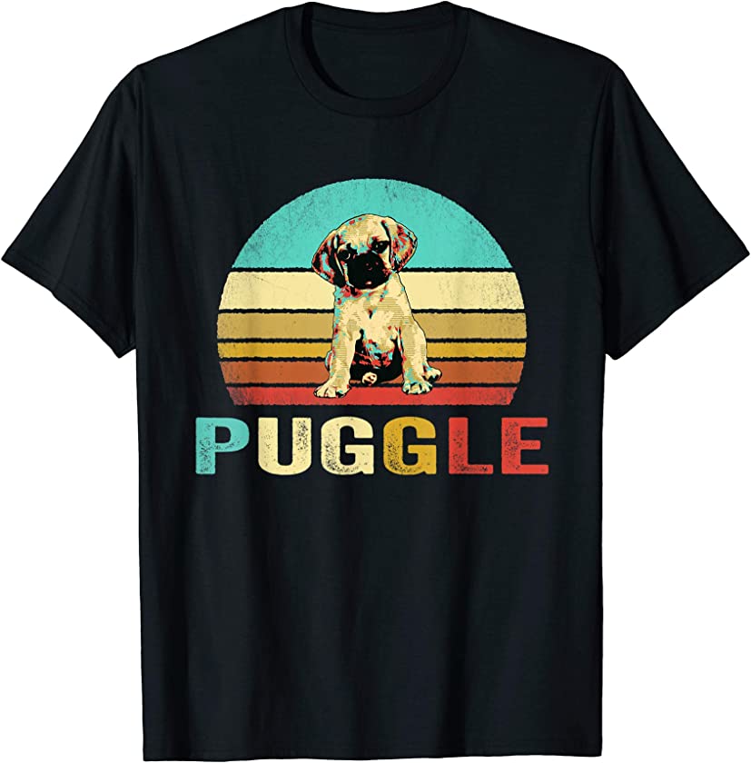 Vintage Puggle Shirt Dog Sunset