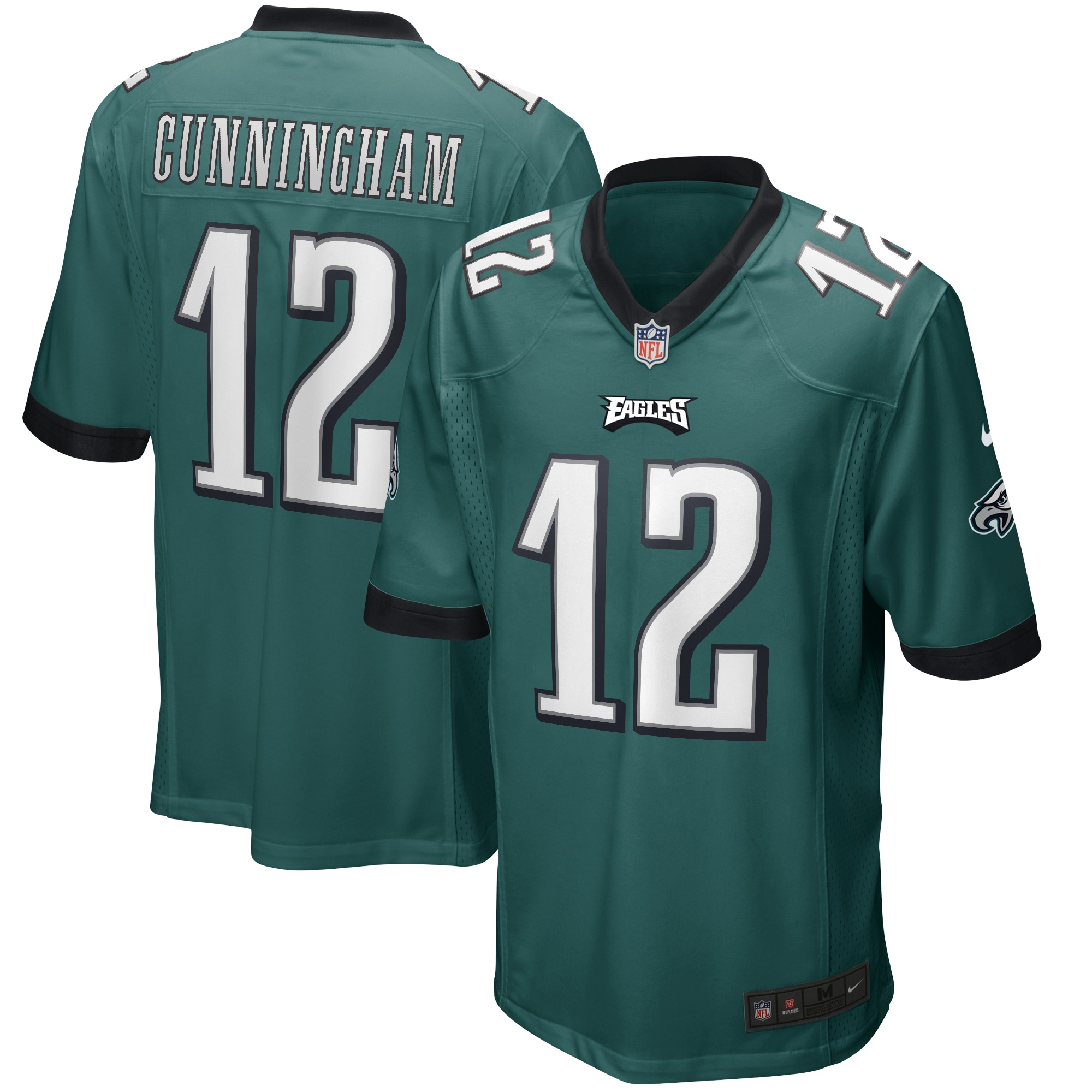 Randall Cunningham Philadelphia Eagles Game Retired Player Jersey – Midnight Green