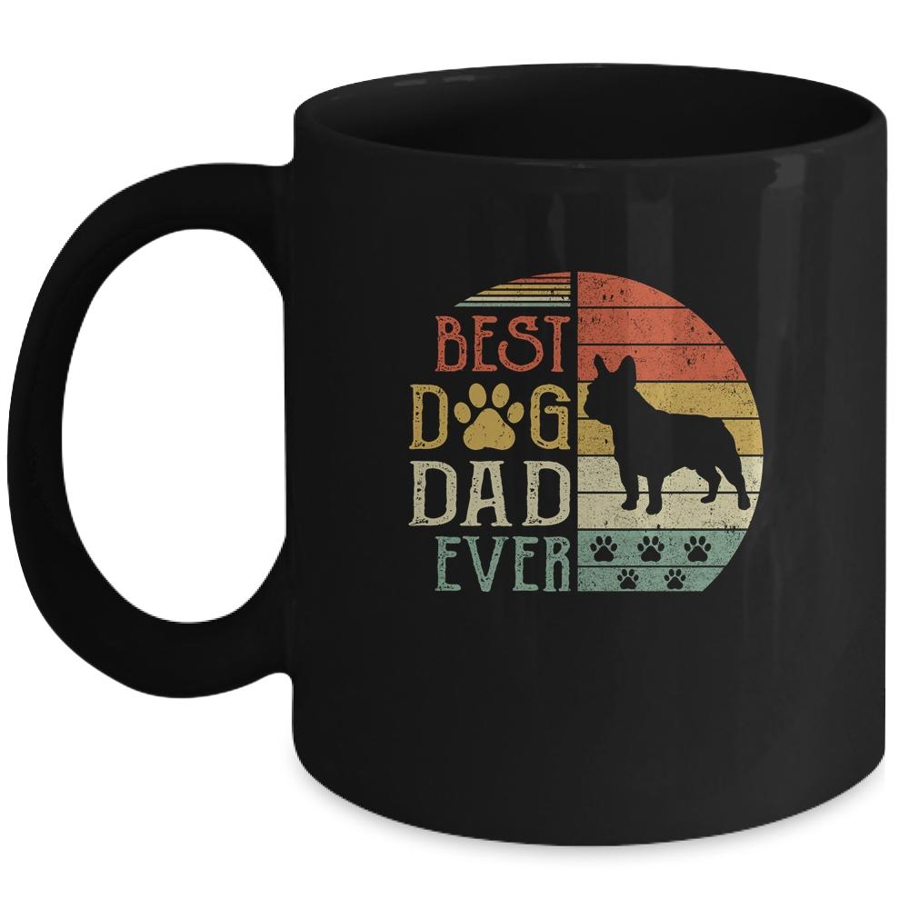 Bulldog Best Dog Dad Ever Vintage Father’s Day Retro Mug