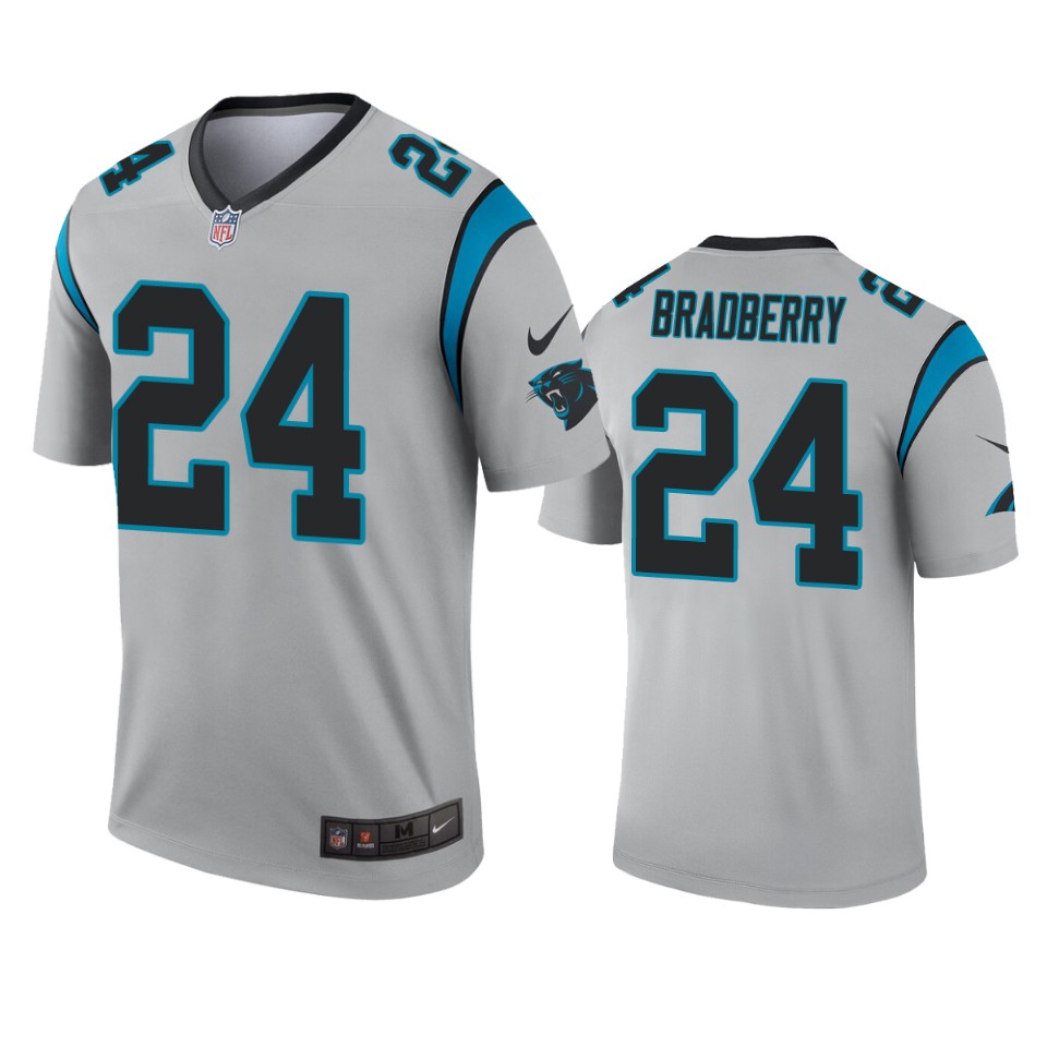 Carolina Panthers James Bradberry Silver Inverted Legend Jersey