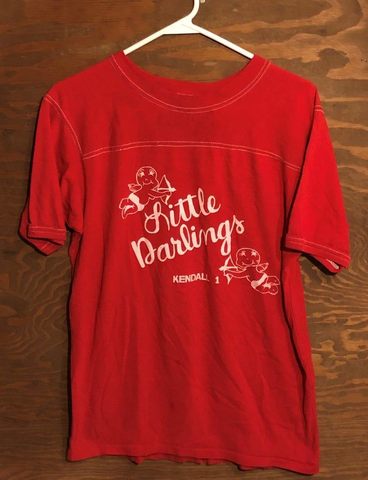 Vintage 80S Little Darlings Cupid 1980S Red Tees Shirt