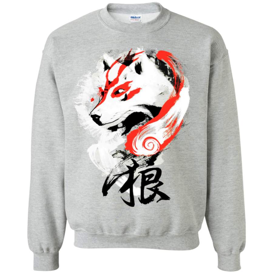 AGR Wolf Crewneck Pullover Sweatshirt