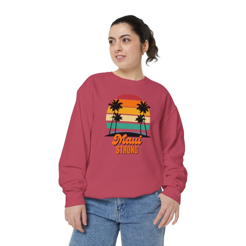 Maui Strong Sweatshirt, Support Maui Vacation Shirt, Tropical Shirt, Hawaii Sweatshirt Sws1746