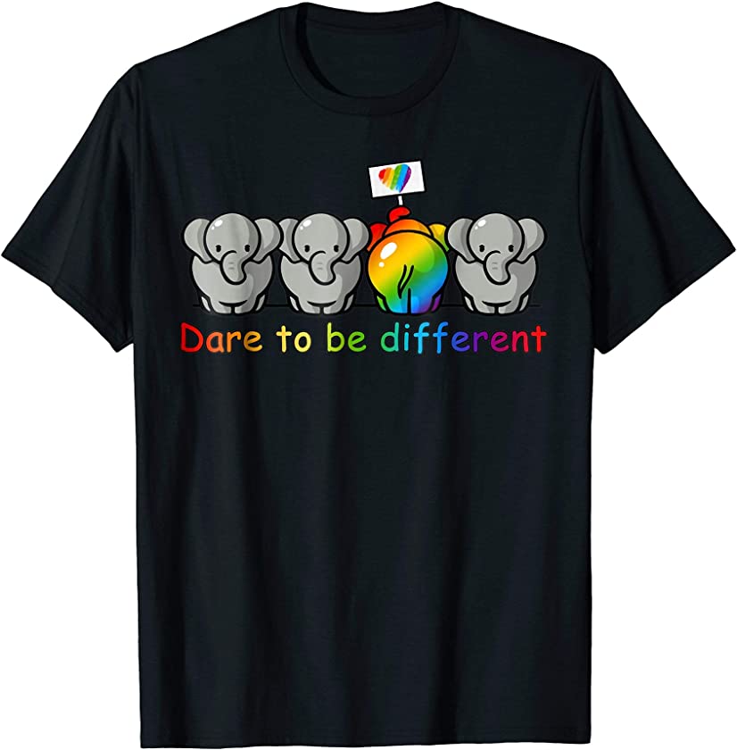 Pride Elephant Shirt LGBT Lesbian Gay T-Shirt