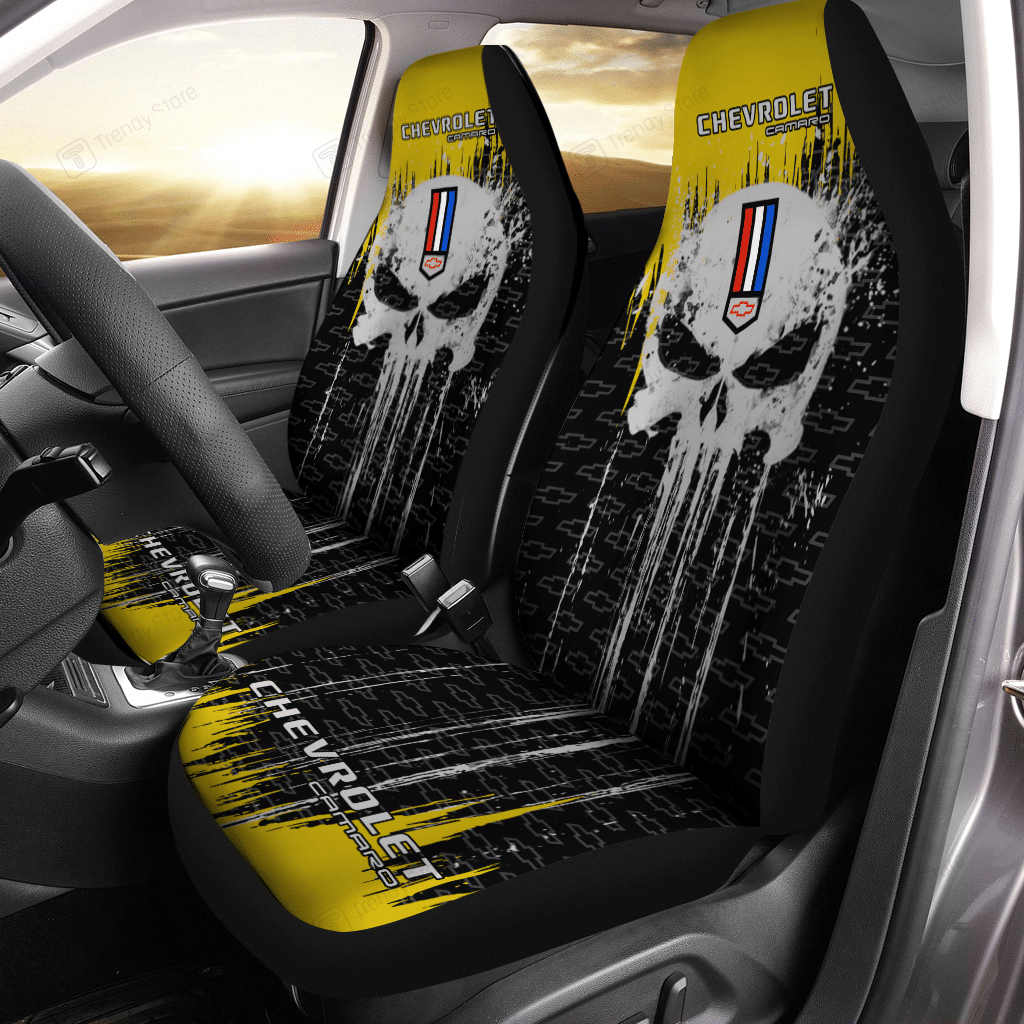 Chevrolet Camaro Car Seat Cover (Set Of 2) Ver3 (Yellow)