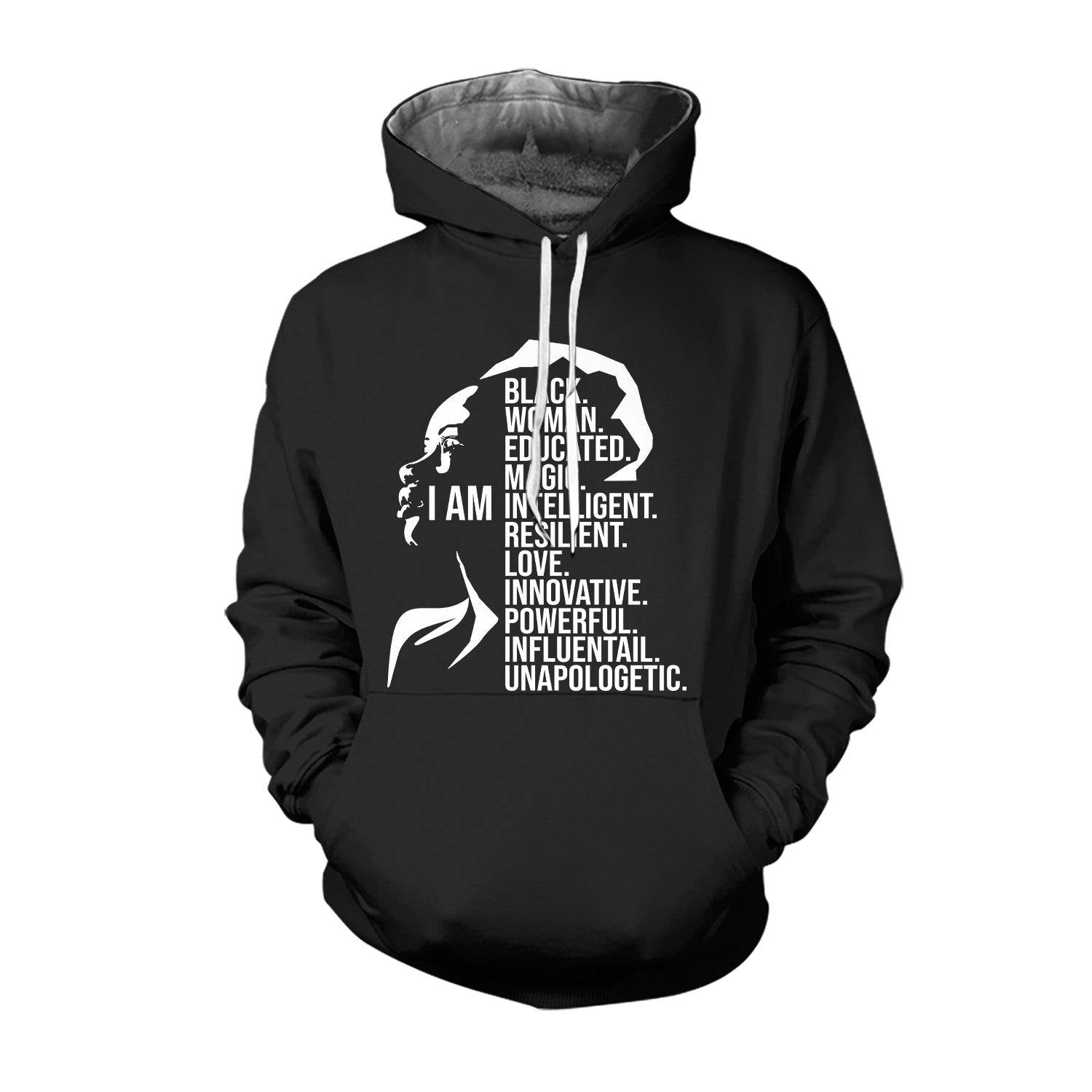 I Am Black Powerful Women 2 Hoodie