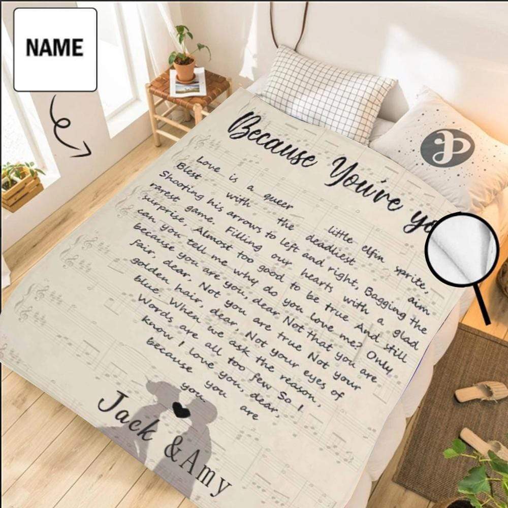 Personalized Blankets For The Closest One To Your Heart Custom Couple Gifts (60″X80″)