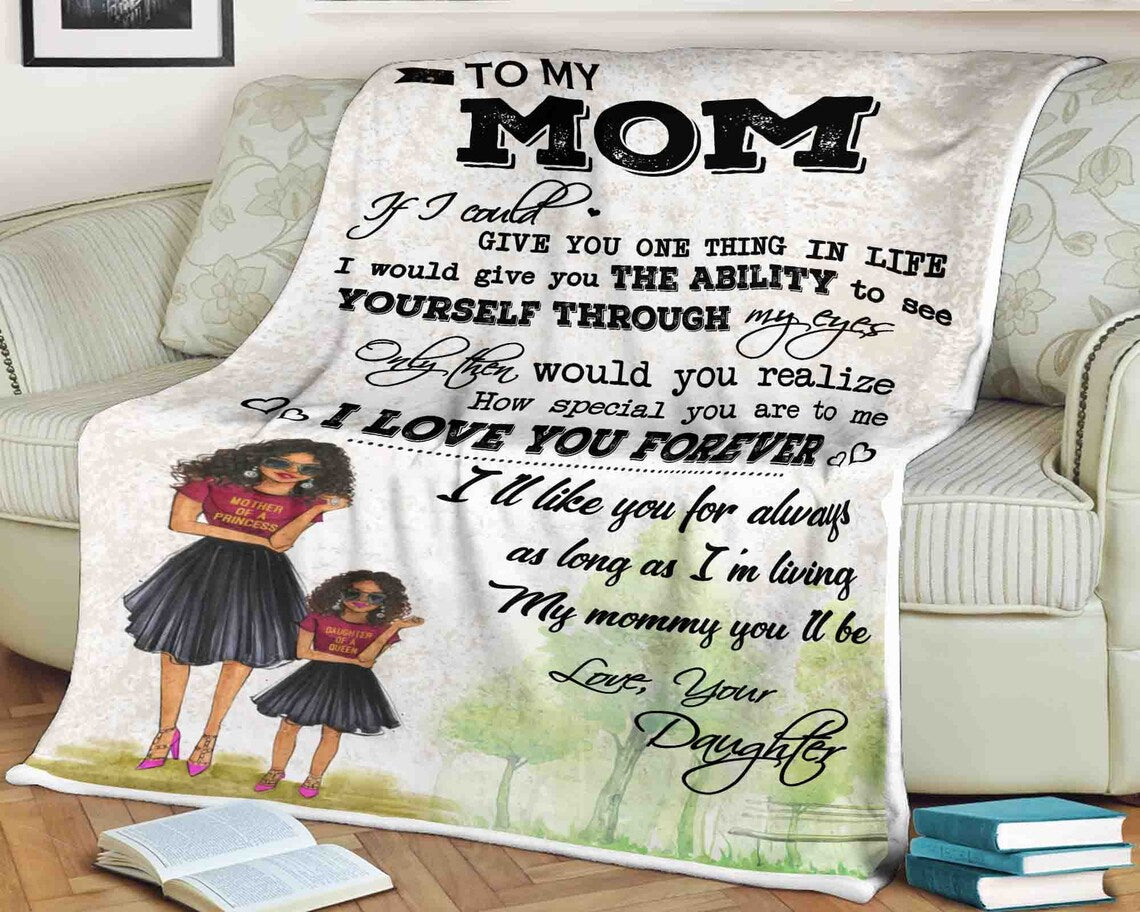 To My Mother I Will Like You For Always As Long As I Am Living Fleece Blanket Gift For Family,Birthday,Parents,Mother,Mom Gift Home Decor Bedding Couch Sofa Soft And Comfy