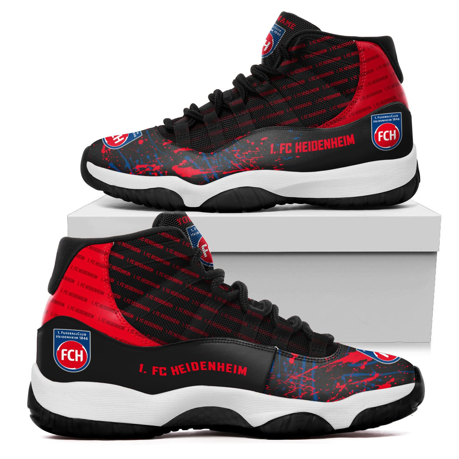 1 Fc Heidenheim Custom Name Air Jd 11 Sneakers Shoes 148 For Football Fans