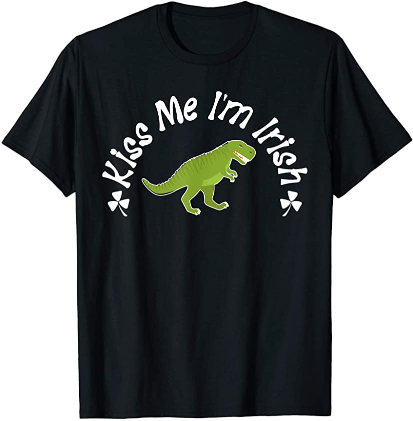 Boys Saint Patrick’s Day Cute Dinosaur Graphic T-rex Lovers T-Shirt