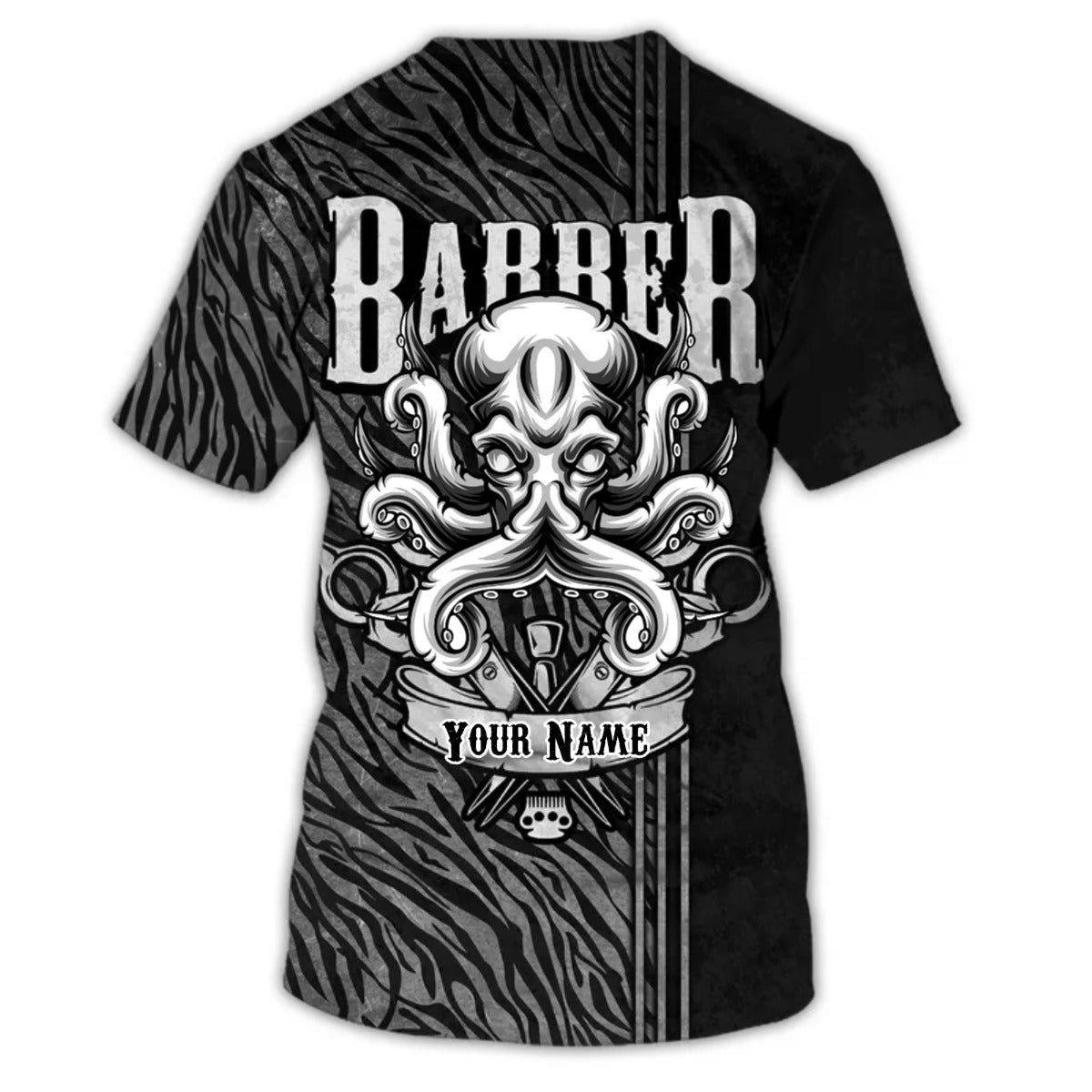 Personalized 3D All Over Print Barber Shirt, Barber Shop Animal Gang Tshirt, Barber Gift, Barbershop Uniform