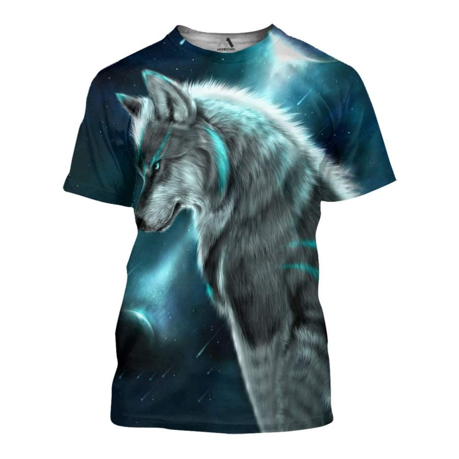 3D All Over Printed Love Wolf T-shirt Hoodie