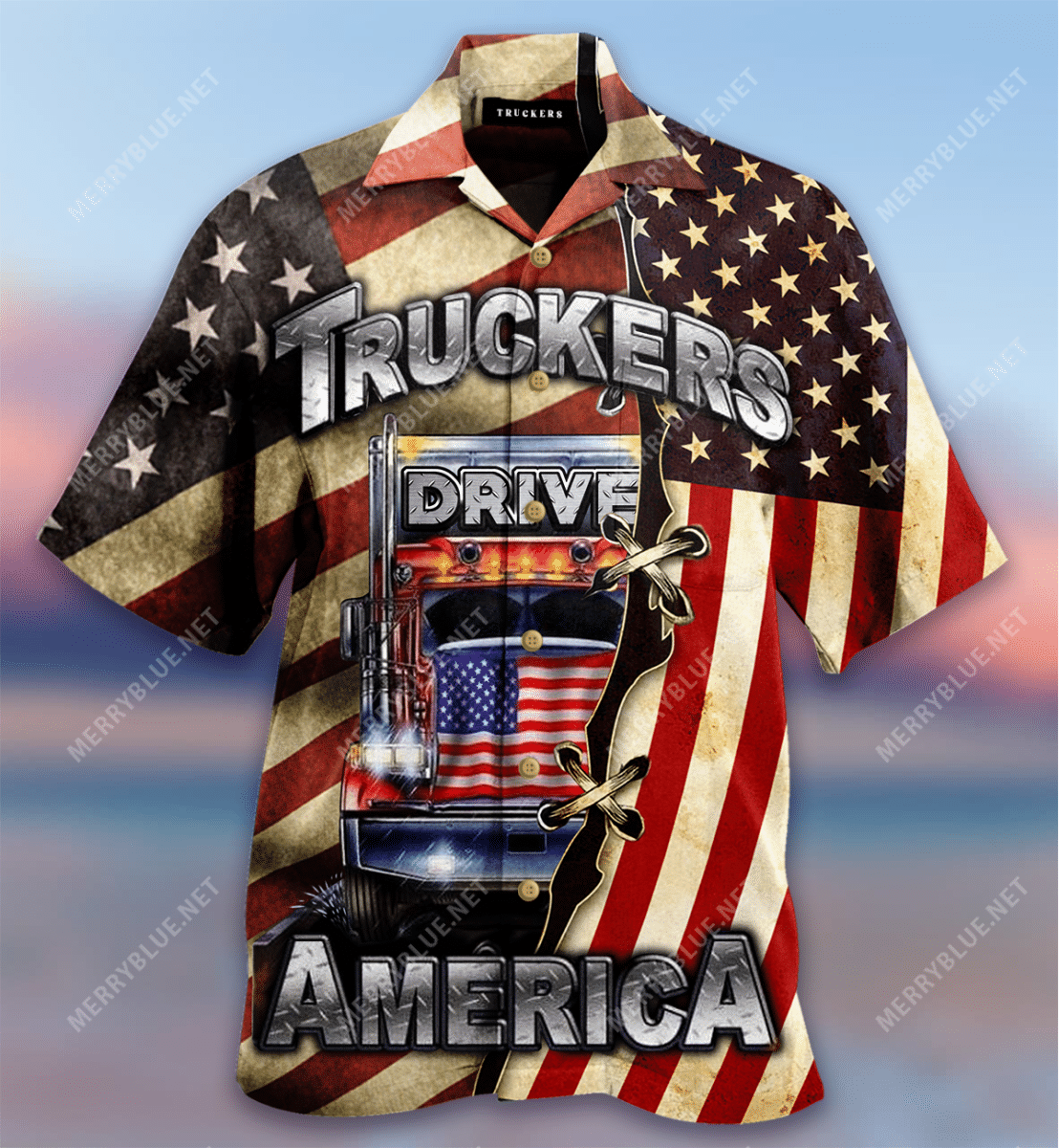 Truckers Drive America Unisex Hawaiian Shirt