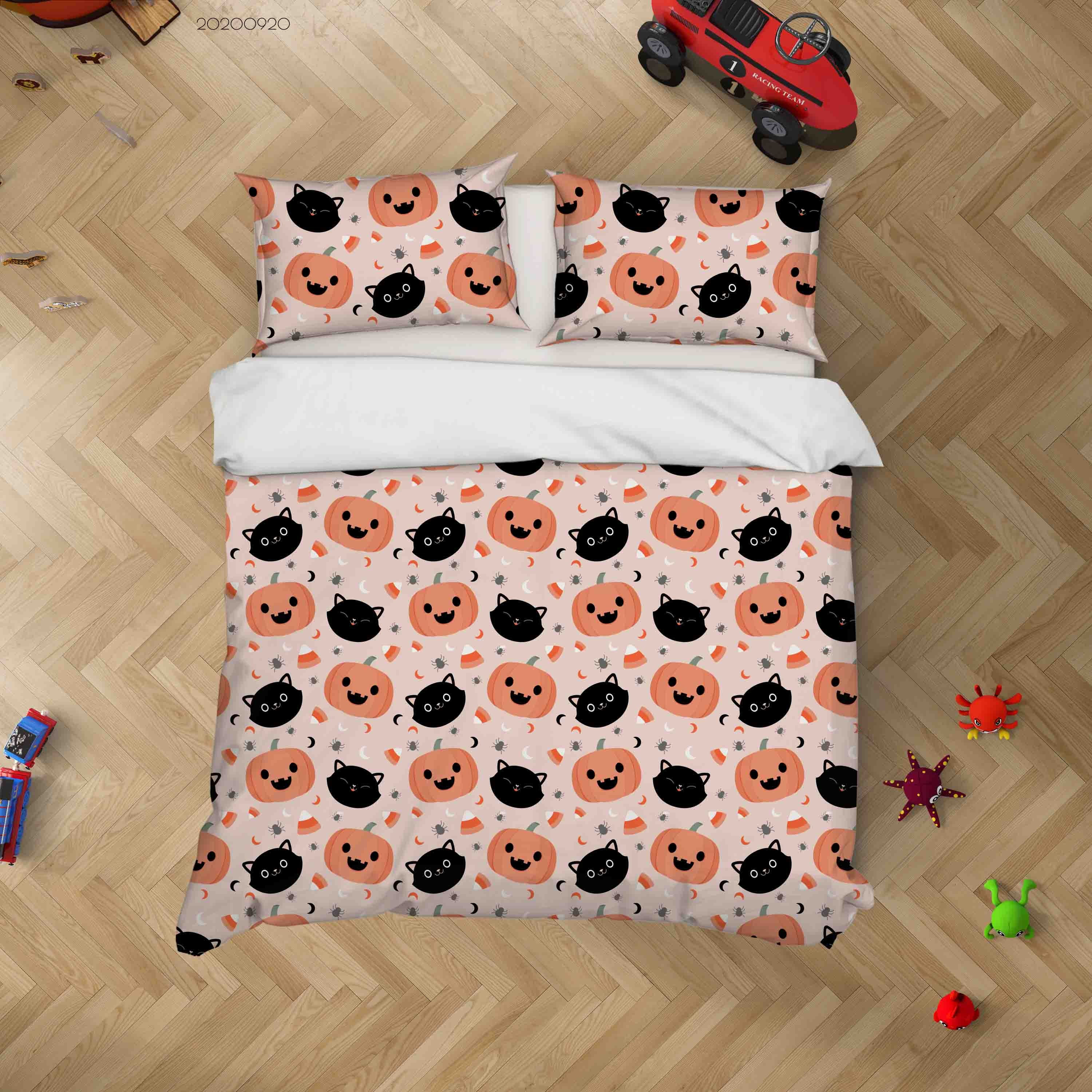 3D Halloween Ghost Pattern Collection Quilt Cover Set Bedding Set Duvet Cover Pillowcases Wj 9177