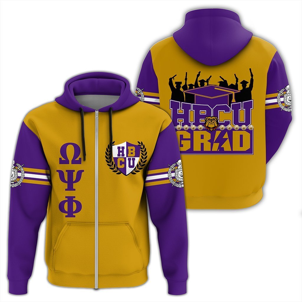 Fraternity Hoodie – Omega Psi Phi Hbcu Graduation Zip Hoodie