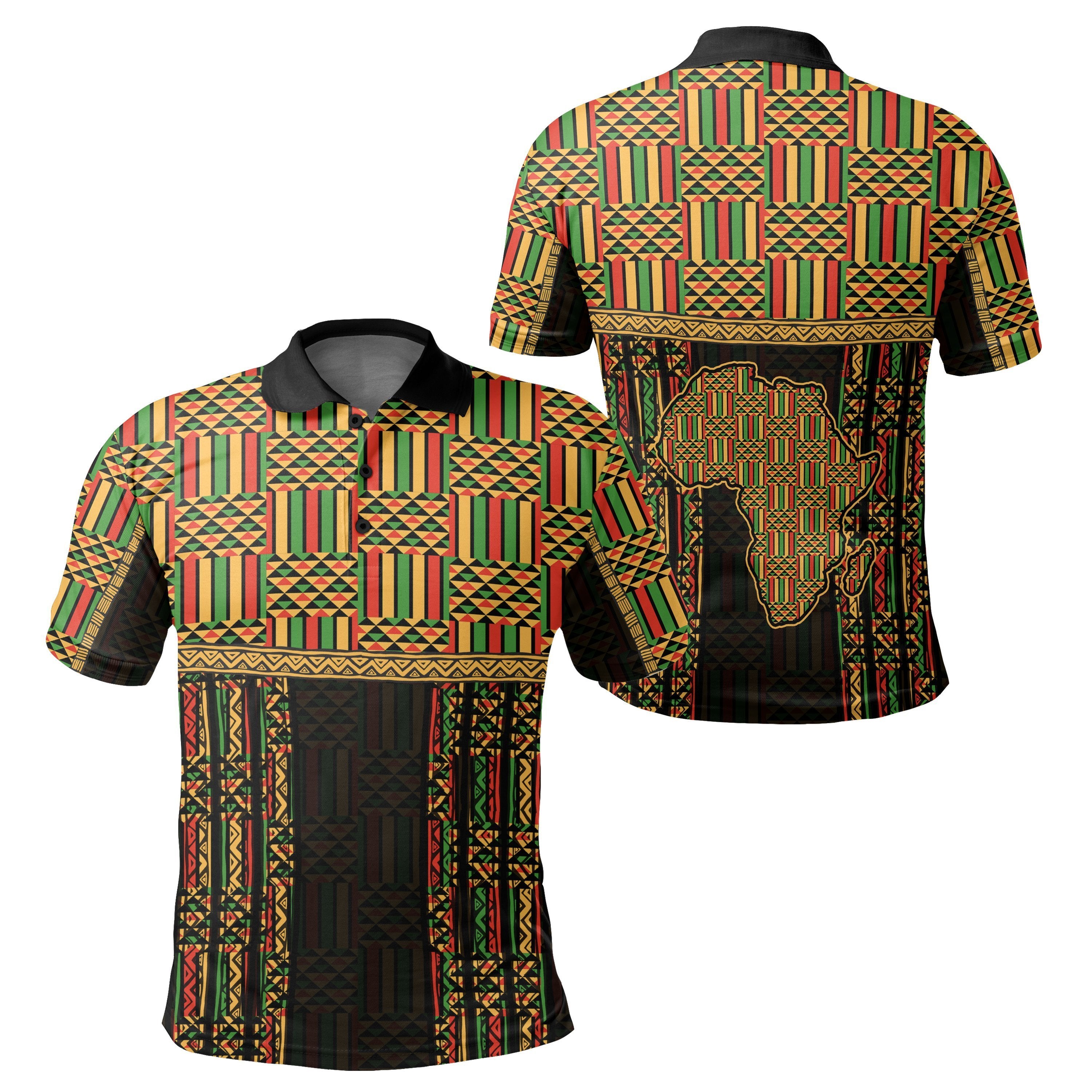 Greek Life Shirt – Greek Life Map Kente Ambesonne Polo Shirt