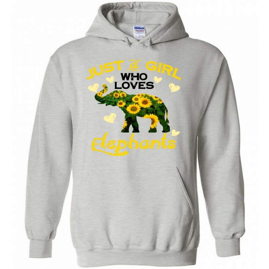 Just A Girl Who Loves Elephants (w) – Gildan Heavy Blend Hoodie