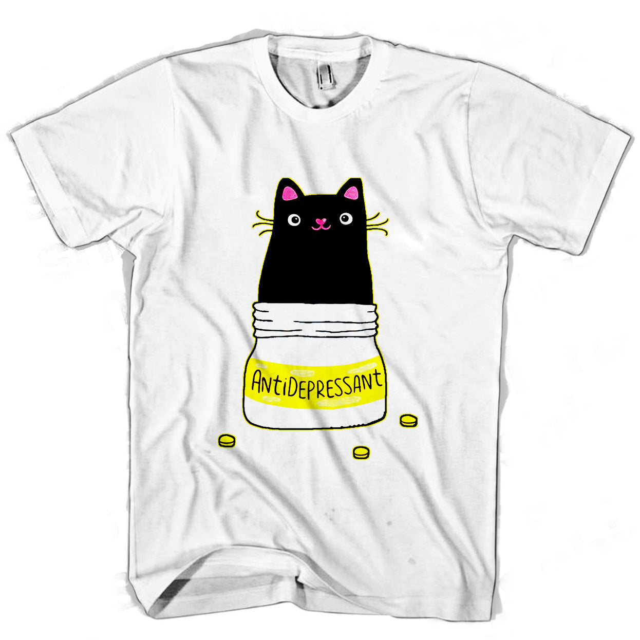 Cute Cat Kitten Antidepressant Man’s Tee T-Shirt