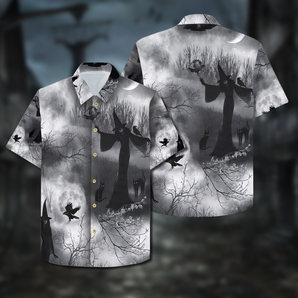 Grey Wicked Fog Witch Halloween Aloha Hawaii Shirts Unisex Ha5681