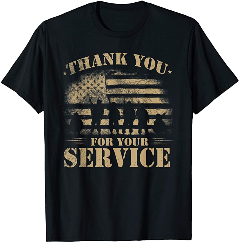 Vintage Veteran Thank You For Your Service T-Shirt