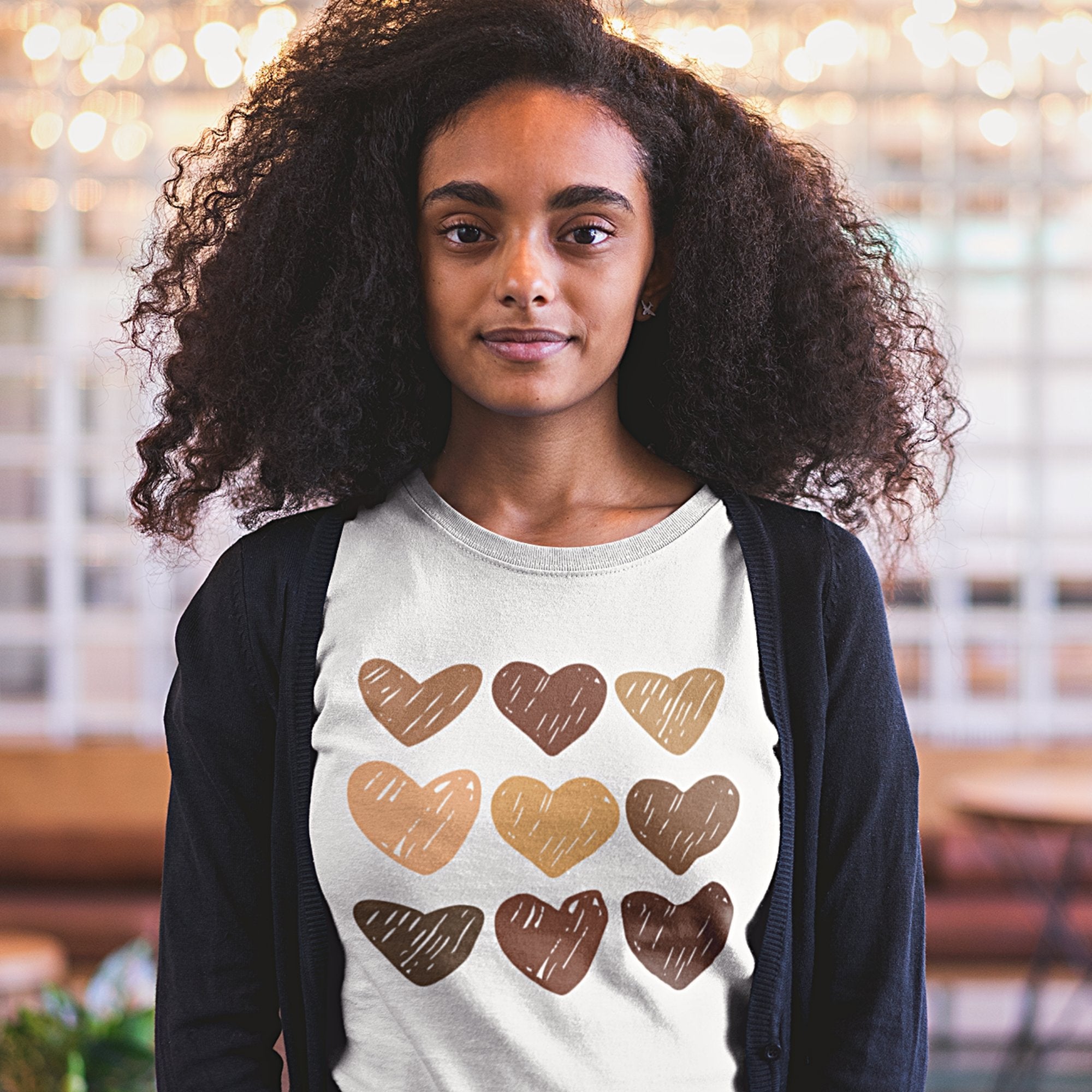 Melanin Hearts Graphic Unisex T-Shirt