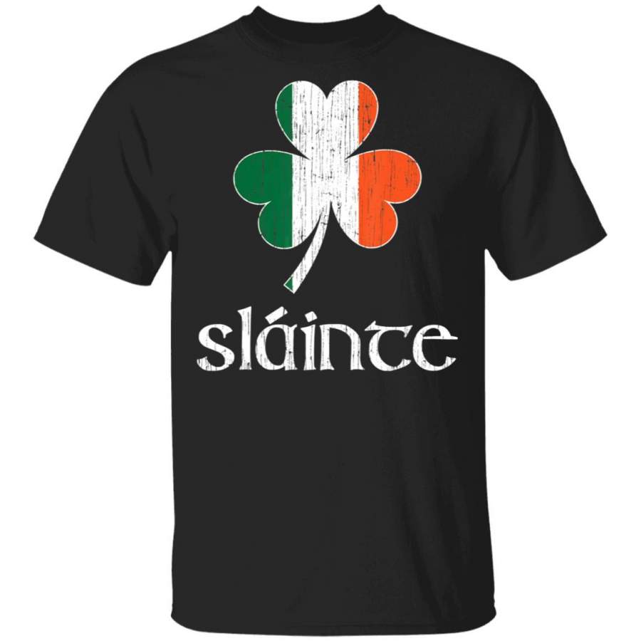 Irish Slainte Vintage Style St. Patrick’s Day T Shirt Saint Paddys Patricks Tshirt Lucky Shirts Drink Green Beer Irish Gifts Funny Tee