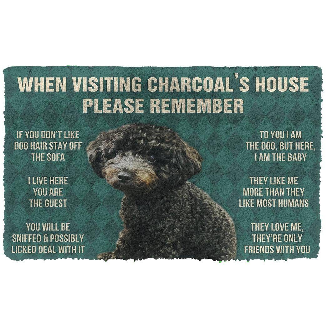 Gearhumans 3D Please Remember Charcoals House Rules Custom Doormat