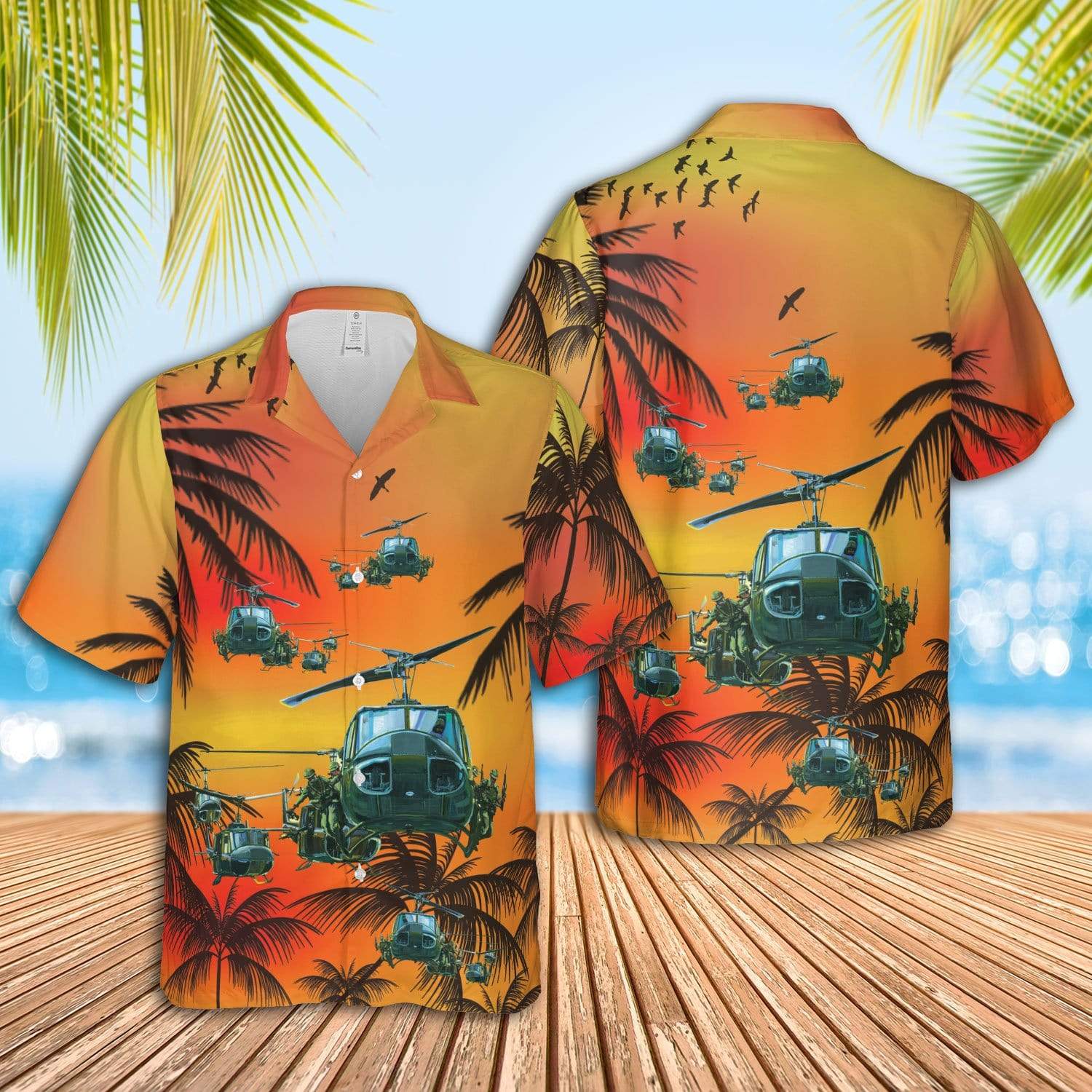 Us Army Uh-1 Huey Unisex Hawaiian Shirts