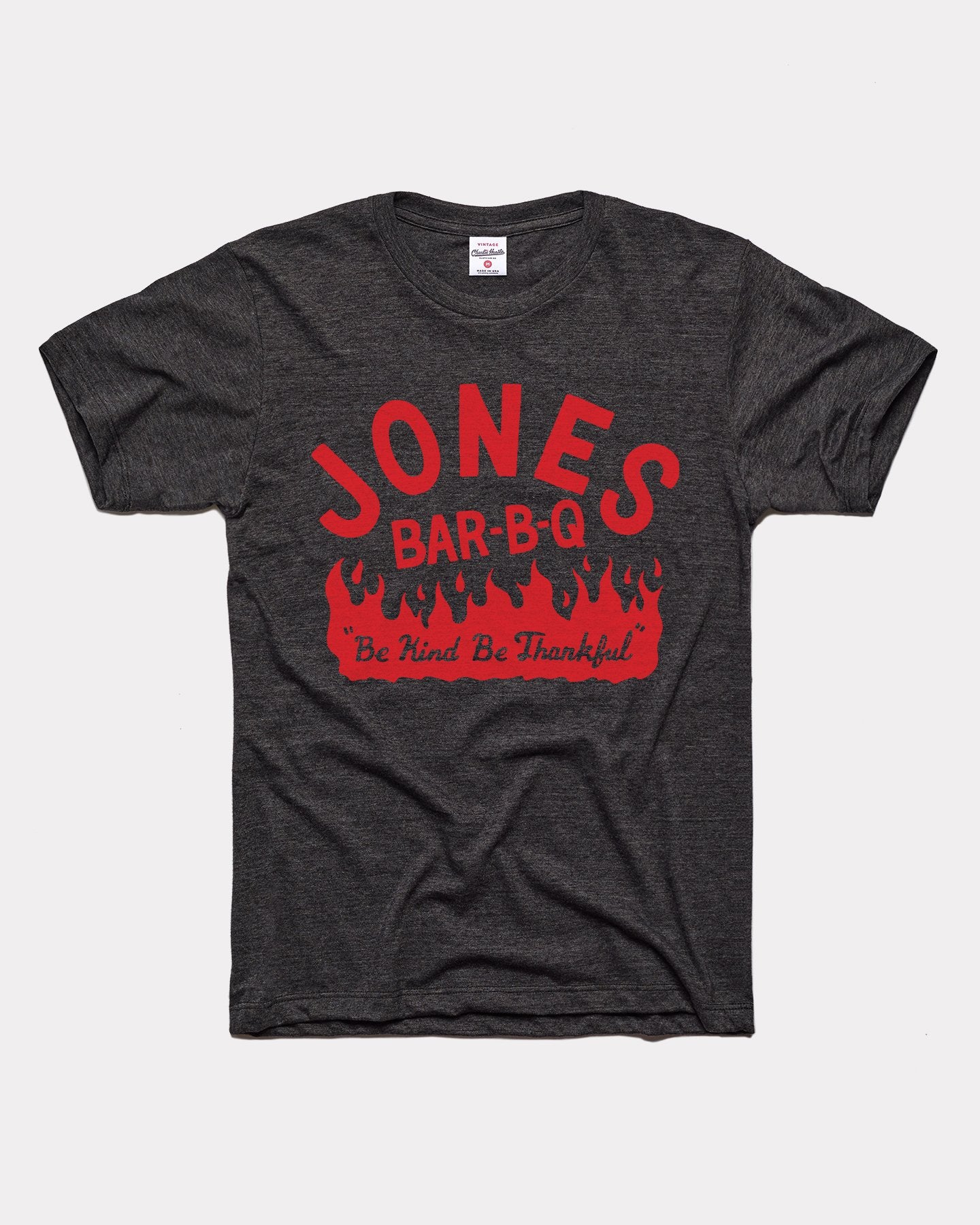 Jones Bbq Be Kind Be Thankful Kansas City Vintage Black T-Shirt