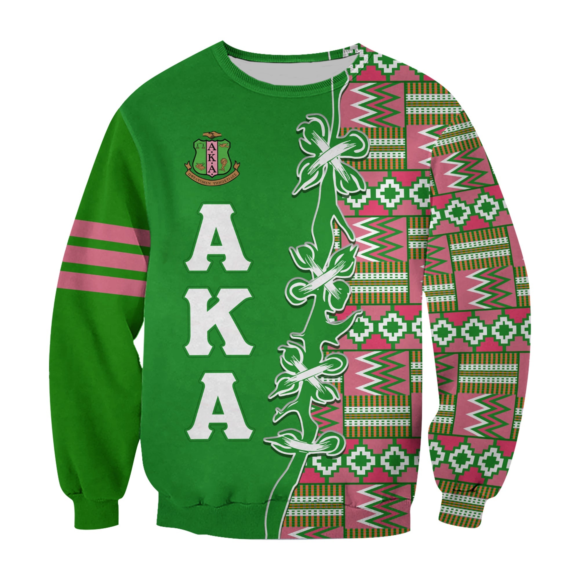 Alpha Kappa Alpha Sweatshirt Pretty Girls With Ivy Leaf African Pattern