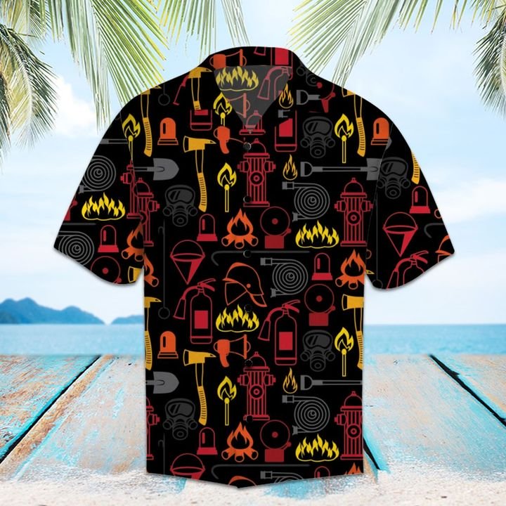 Amazing Firefighter Hawaiian Shirt Summer Button Up For Men, Women, Couple