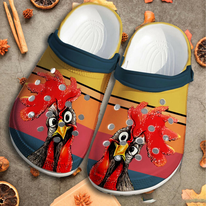 Chicken Looking Crocs Shoes Funny Crocbland Clog Christmas Gift For Women Men