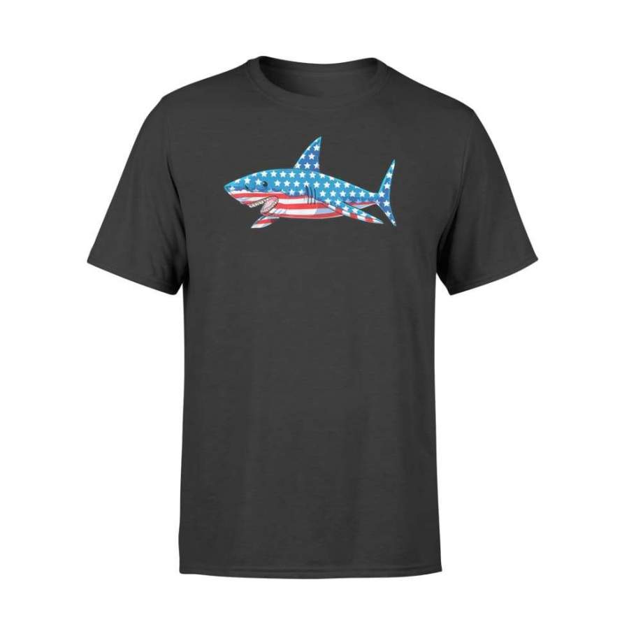 Shark American Flag 4th of July Jawsome Men – Standard T-shirt