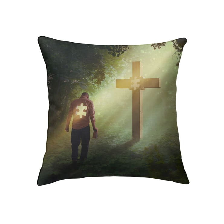 Jesus Is The Missing Piece Pillow – Christian Pillow