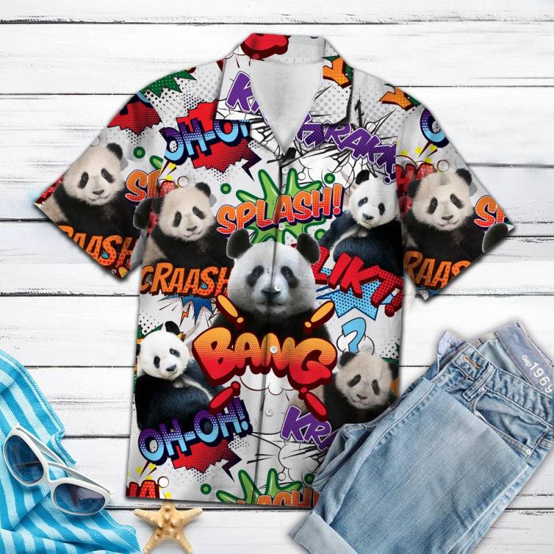 Panda Pop Art Hawaiian Shirt Ha110808