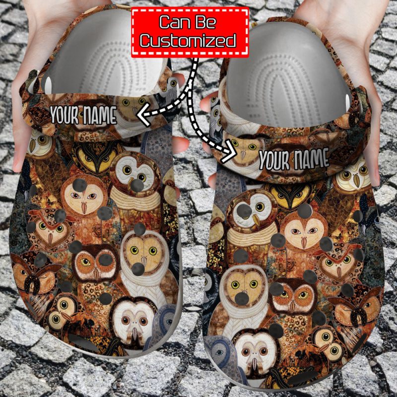 Animal – Personalized Cute Owl Patterns Clog Shoes For Men And Women