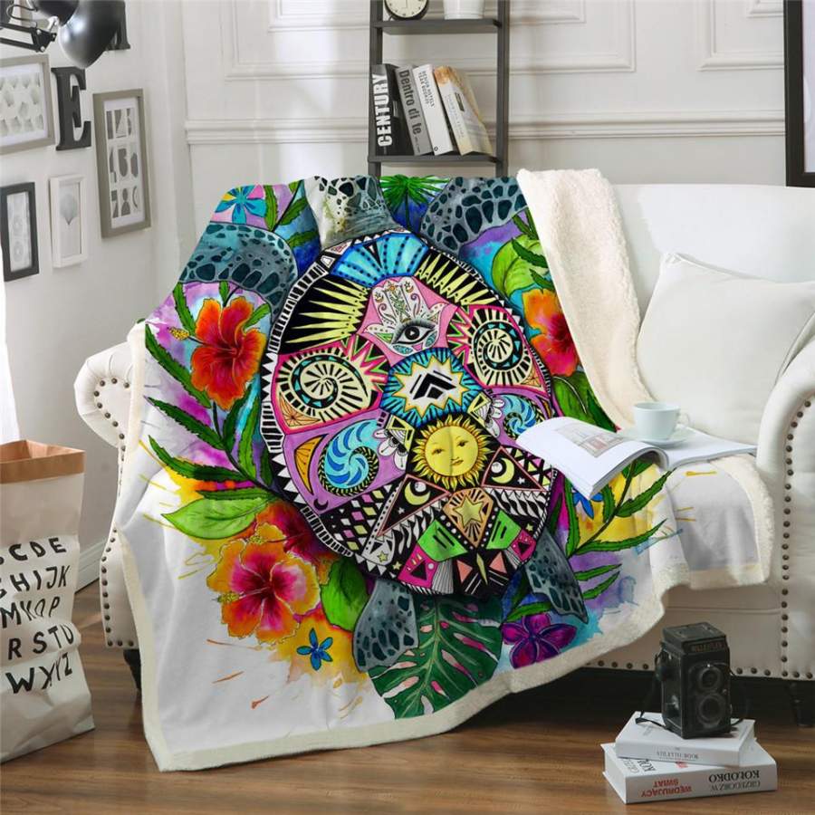 Turtle Life Sherpa Blanket