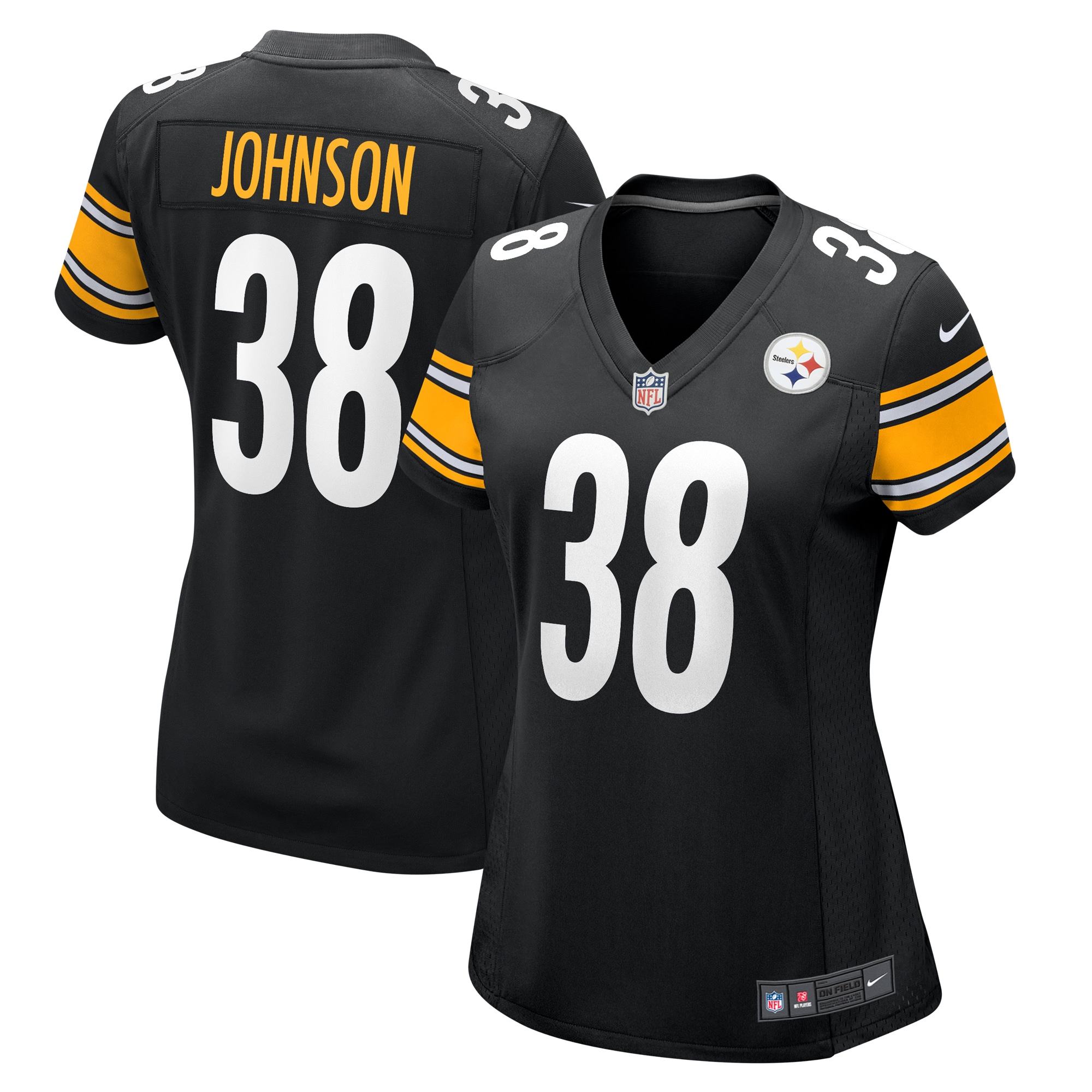 Women’s Pittsburgh Steelers Caleb Johnson  Black  Game Jersey