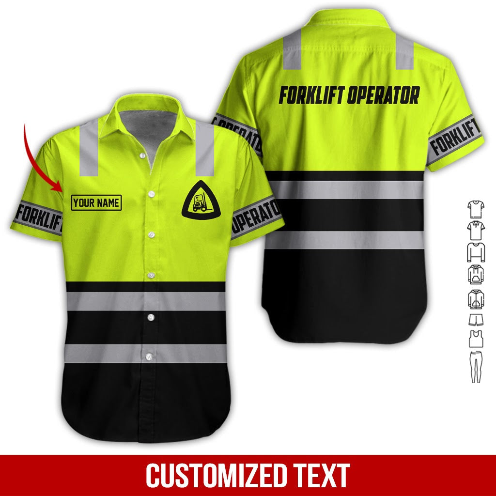 Forklift Operator Custom Name Hawaii Shirt For Men Women Adult Ha11241