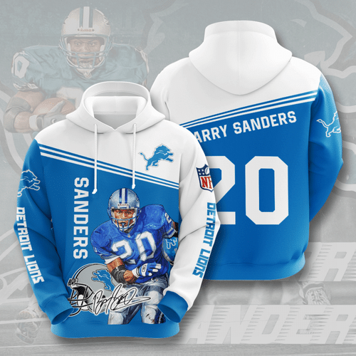 Sports Team Barry Sanders Detroit Lions No1010 Hoodie 3D