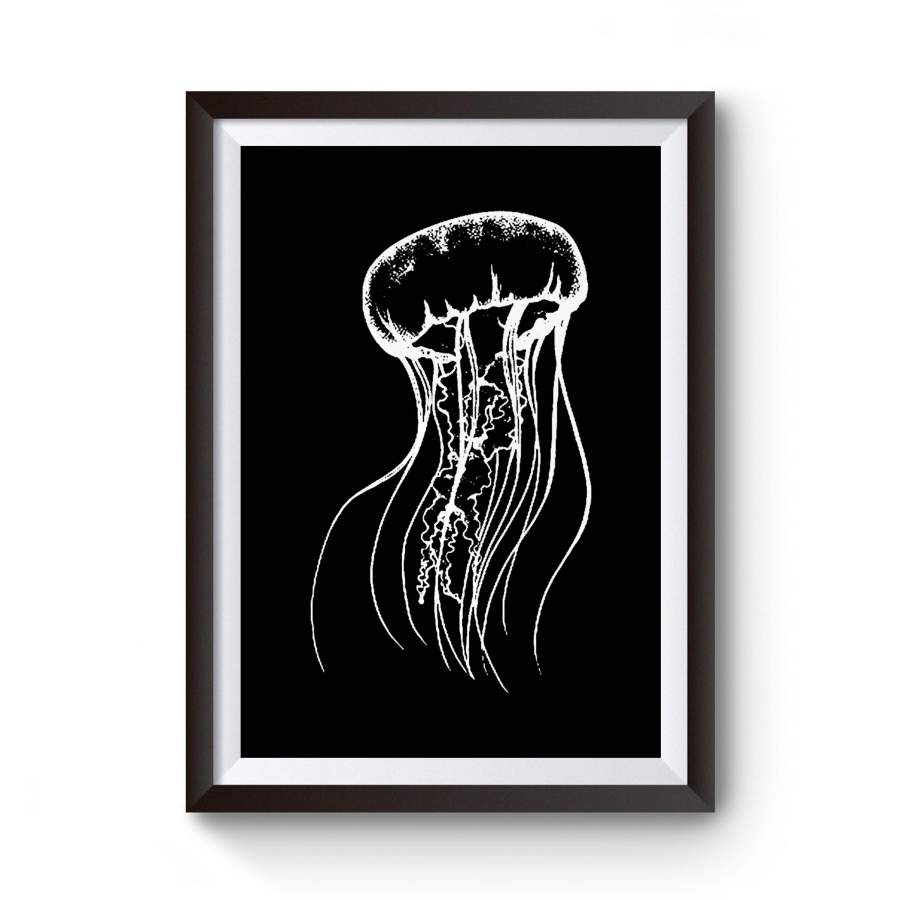 Jellyfish Vintage Tattoo Flash FreakFly Design Poster