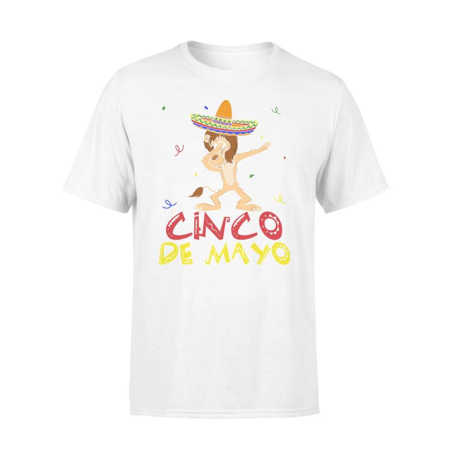 Dabbing Lion Cinco De Mayo King Of Animals Dab Dance T-Shirt