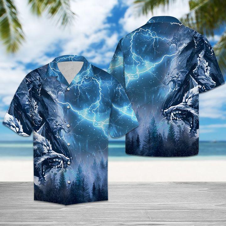 Wolf Hawaiian Shirt | Unisex | Adult | Hw6543