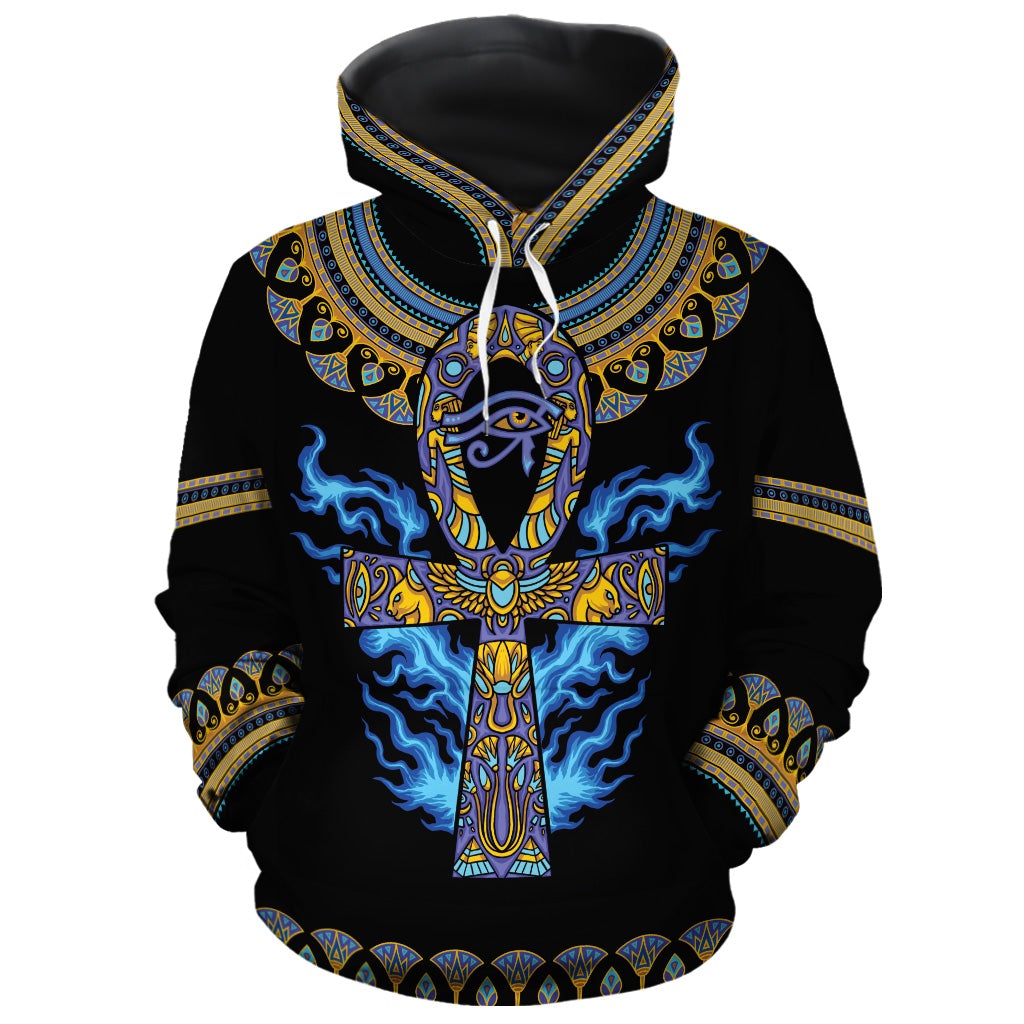 Egyptian Ankh Ft Eye Of Ra All-Over Hoodie